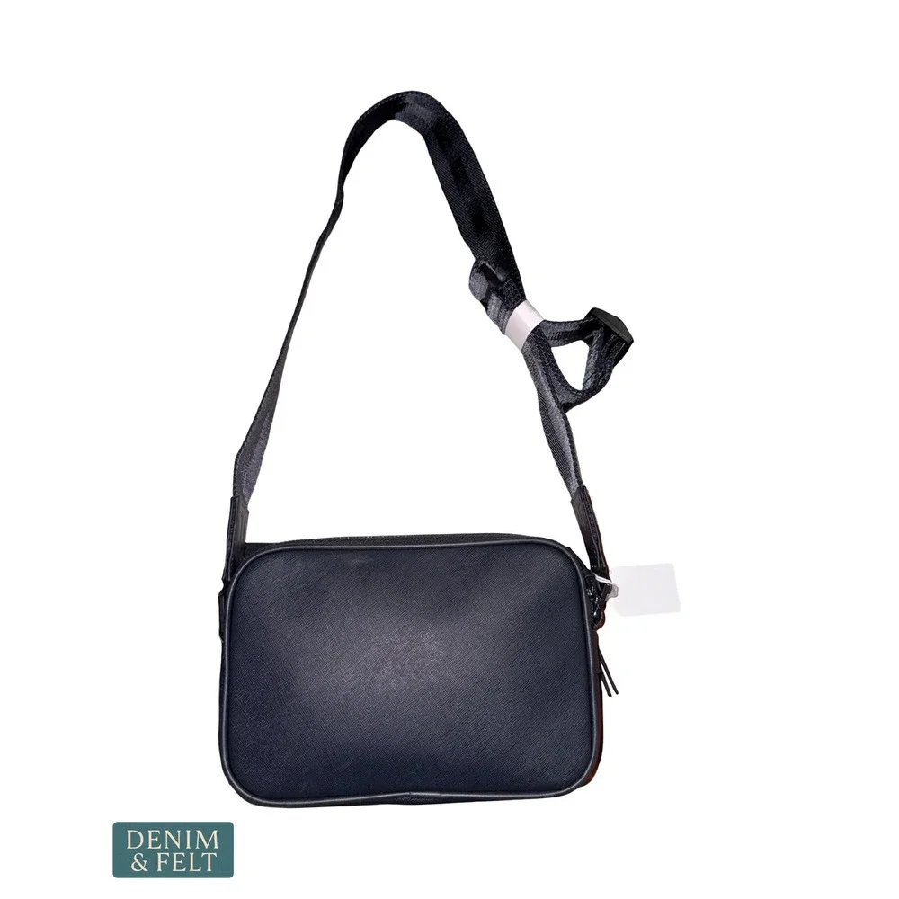 NEW Ted Baker Elgin Black Double Zip Crossbody Bag Travel Utility Minimalist